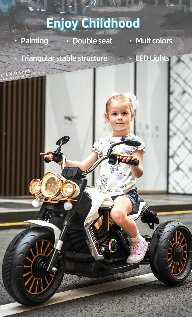 Kids Electric Ride-On Motorcycle with Remote Control & MP3