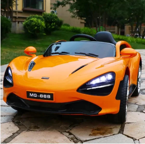 Kids Electric Ride-On Car | Double Leather Seats, Remote Control & Swing