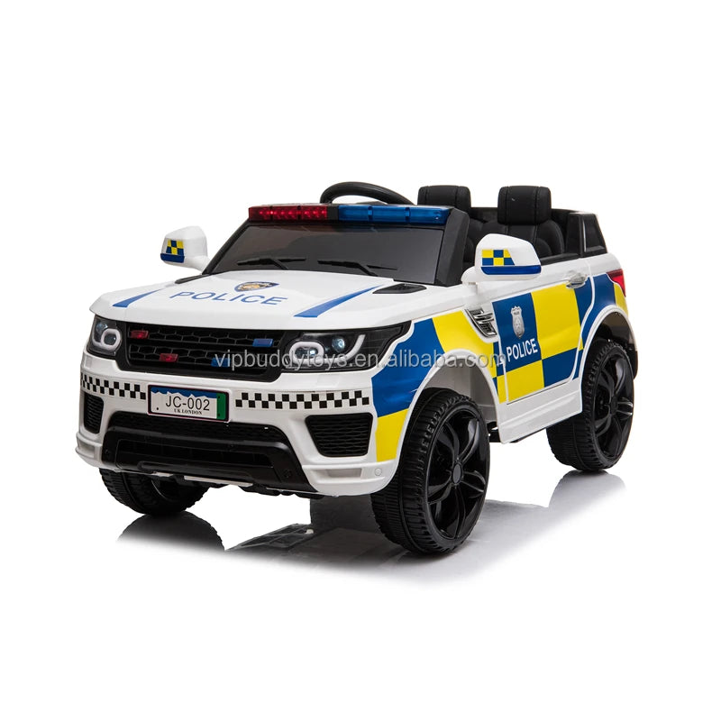 Kids Electric Police Ride-On Car | Two Seats & Remote Control | 12V