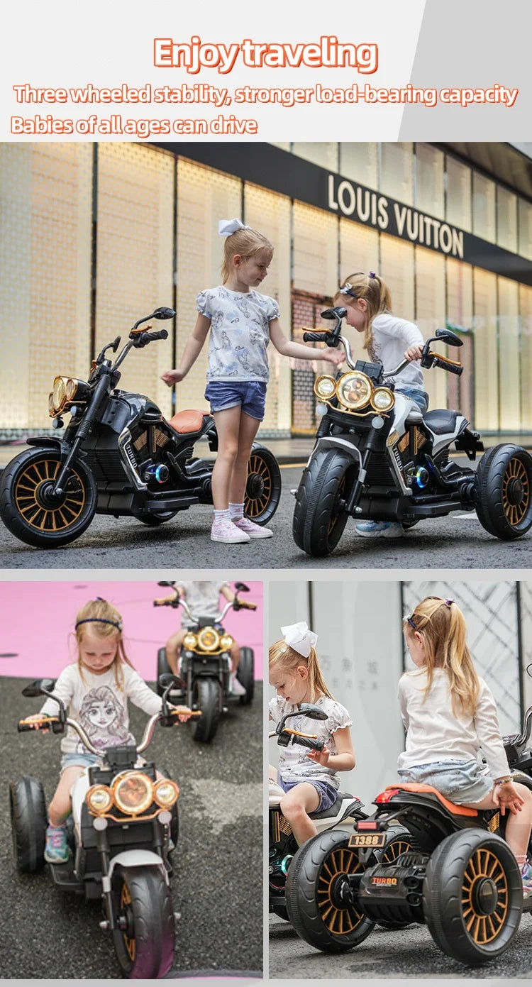 Kids Electric Ride-On Motorcycle with Remote Control & MP3