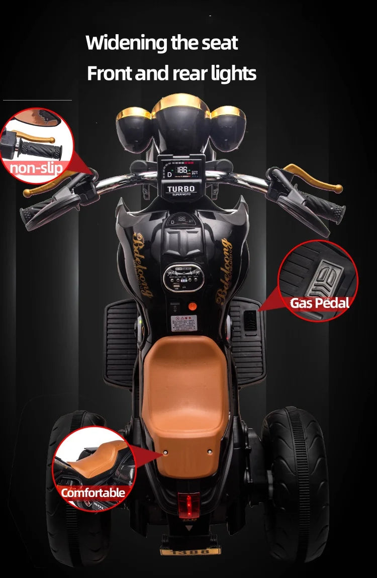 Kids Electric Ride-On Motorcycle with Remote Control & MP3