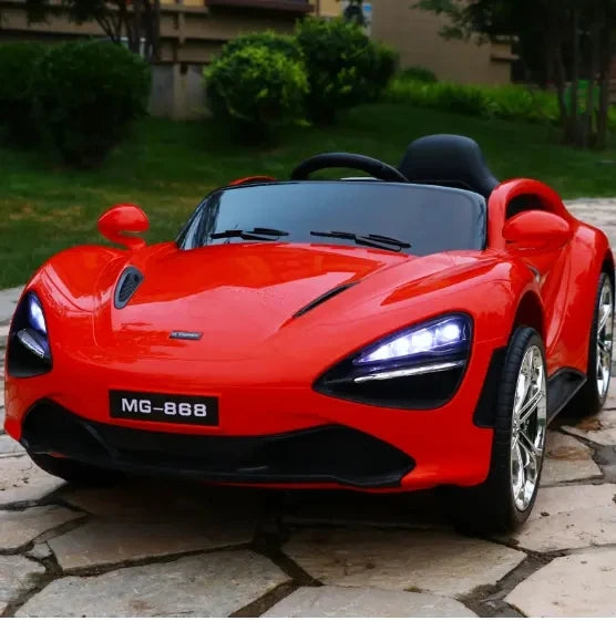 Kids Electric Ride-On Car | Double Leather Seats, Remote Control & Swing