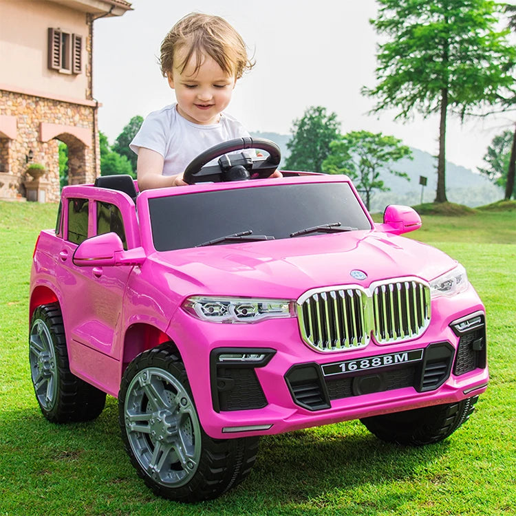 Kids 12V Ride-On Car with Remote Control, Rocking & Opening Doors