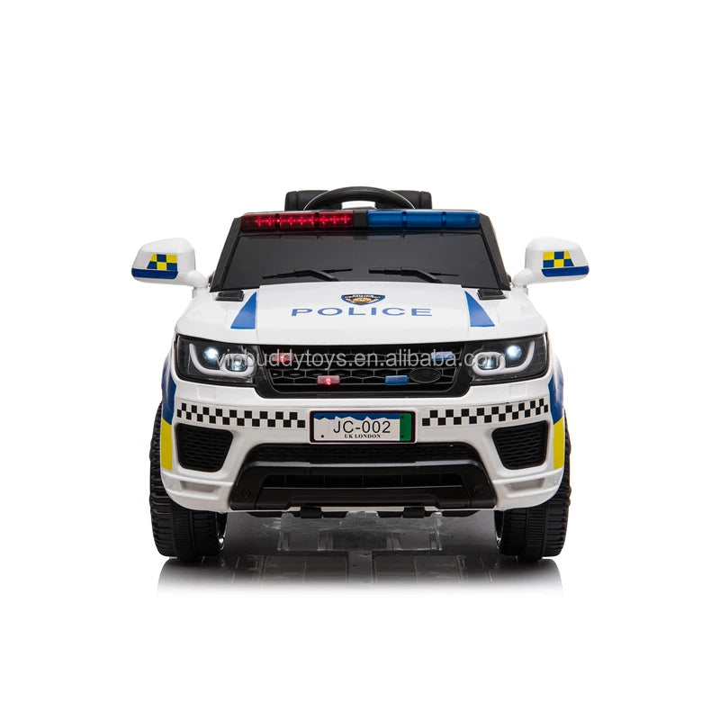 Kids Electric Police Ride-On Car | Two Seats & Remote Control | 12V