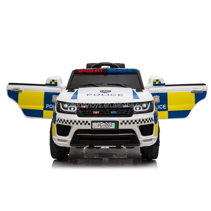 Kids Electric Police Ride-On Car | Two Seats & Remote Control | 12V