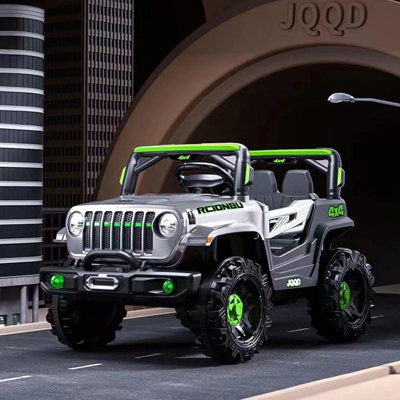 12V Kids Electric Off-Road Ride-On Car with Remote Control & LED Lights