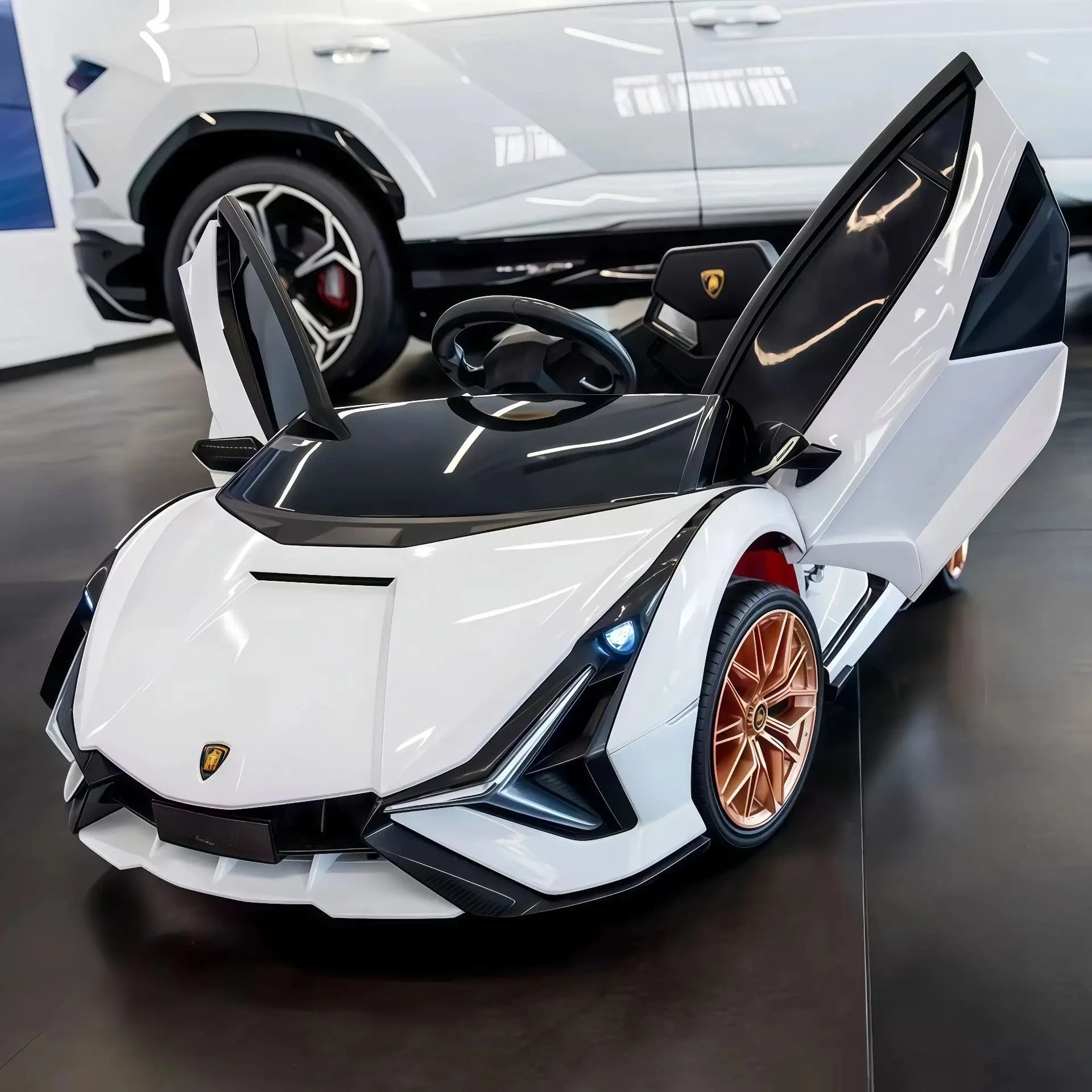 12V Premium Kids Ride-On Car with App Remote & Scissor Doors