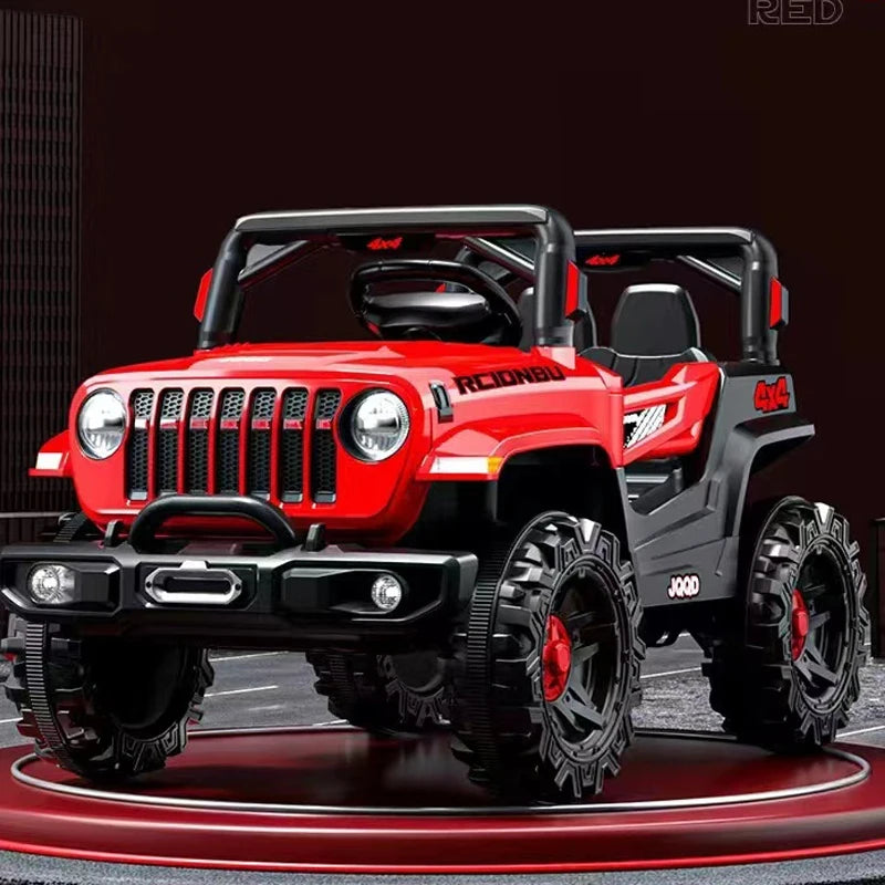 12V Kids Electric Off-Road Ride-On Car with Remote Control & LED Lights