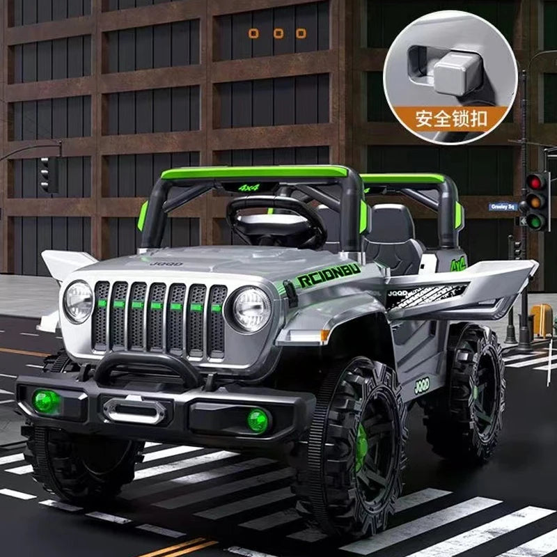 12V Kids Electric Off-Road Ride-On Car with Remote Control & LED Lights
