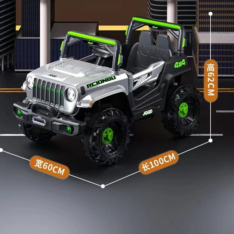 12V Kids Electric Off-Road Ride-On Car with Remote Control & LED Lights